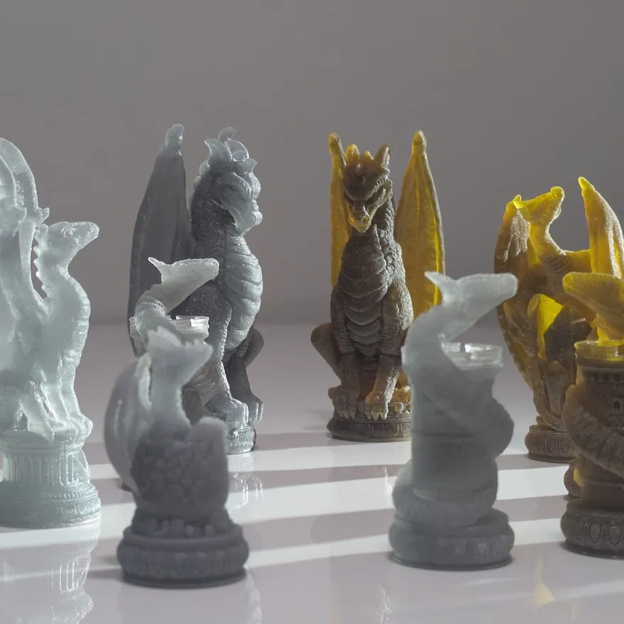 Medieval Dragon Chess Set